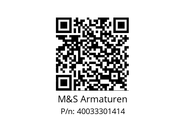   M&S Armaturen 40033301414