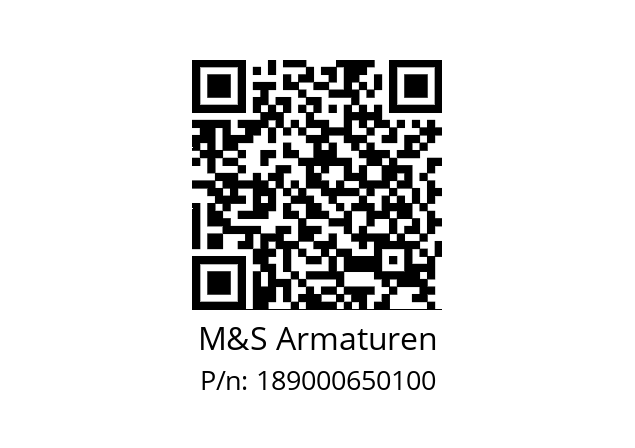   M&S Armaturen 189000650100