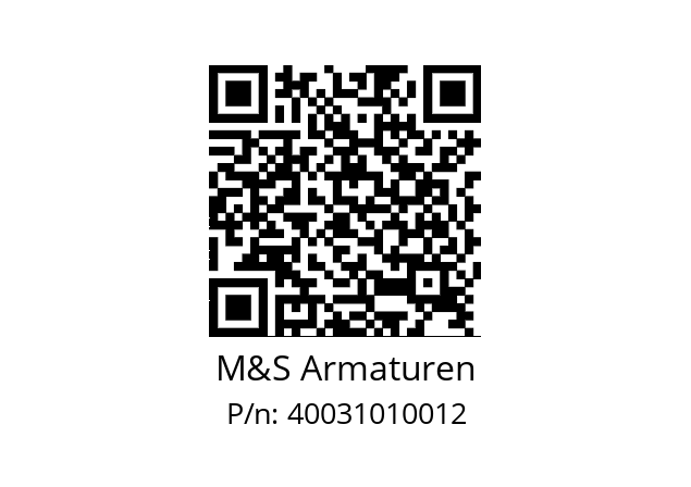   M&S Armaturen 40031010012