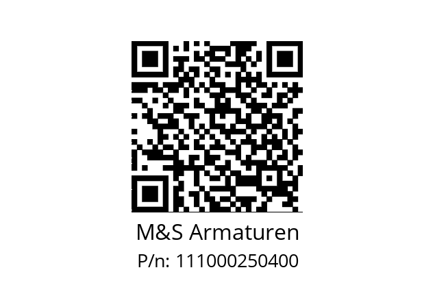   M&S Armaturen 111000250400