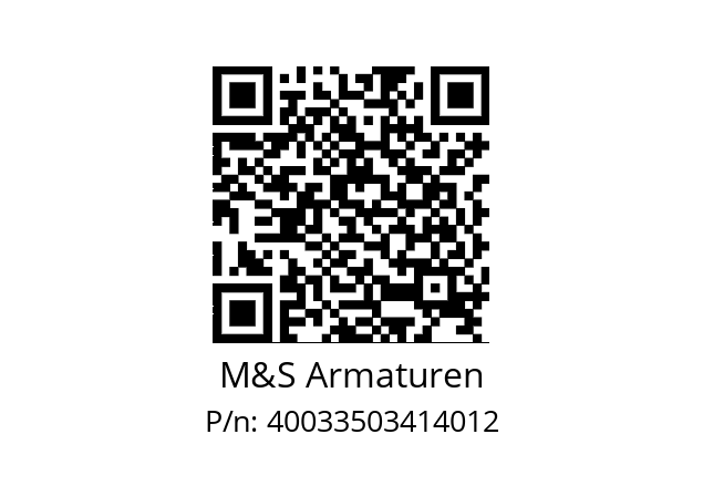   M&S Armaturen 40033503414012