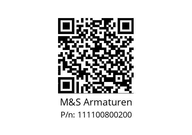   M&S Armaturen 111100800200