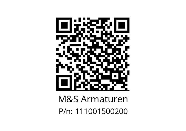   M&S Armaturen 111001500200