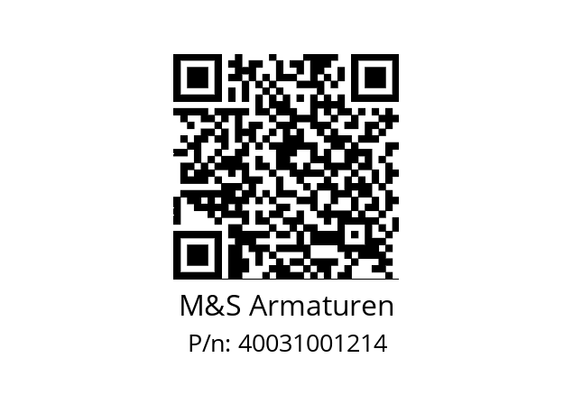   M&S Armaturen 40031001214