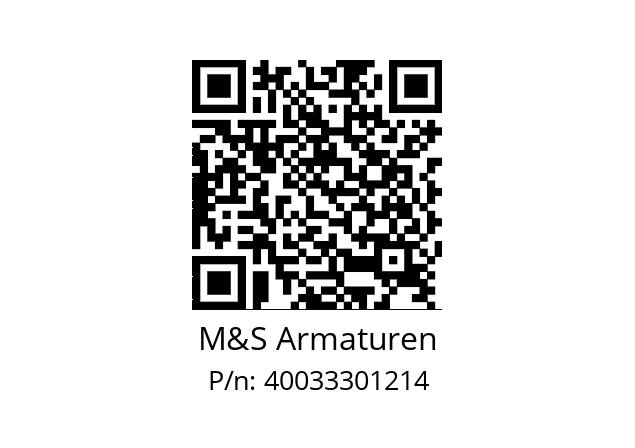   M&S Armaturen 40033301214