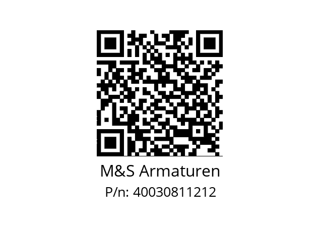   M&S Armaturen 40030811212