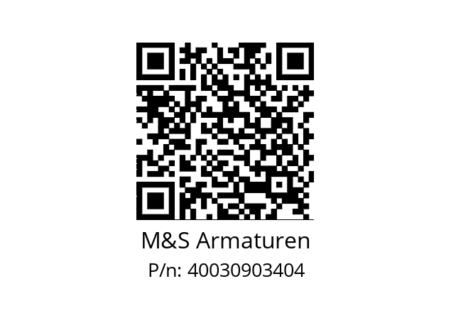   M&S Armaturen 40030903404