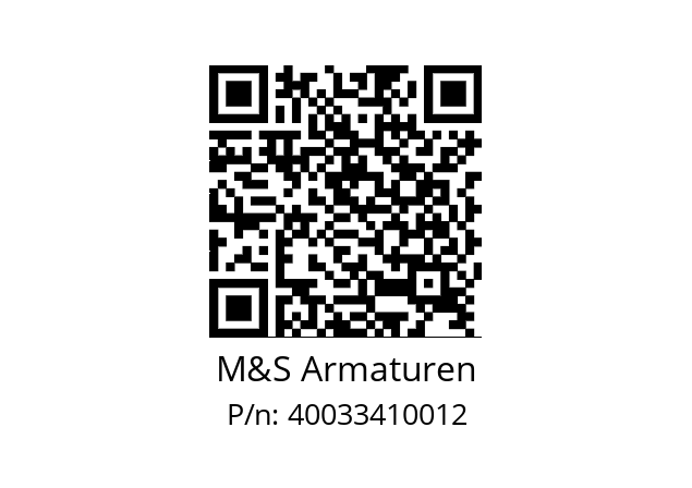   M&S Armaturen 40033410012