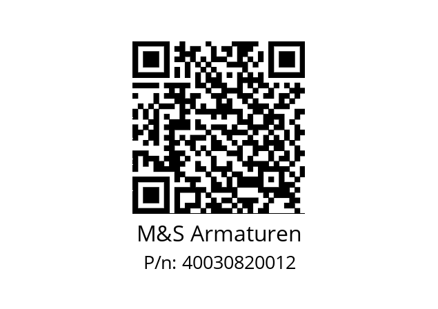   M&S Armaturen 40030820012