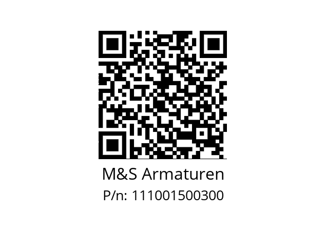   M&S Armaturen 111001500300