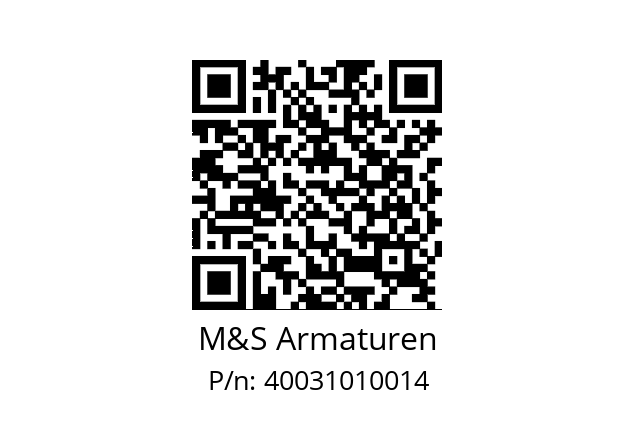   M&S Armaturen 40031010014