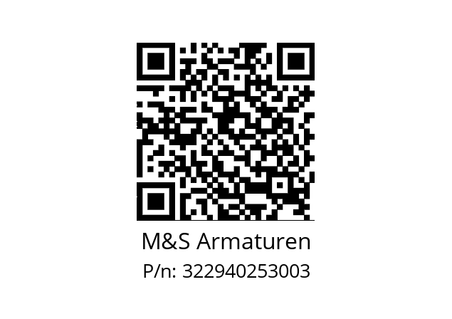   M&S Armaturen 322940253003