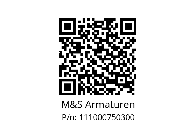   M&S Armaturen 111000750300