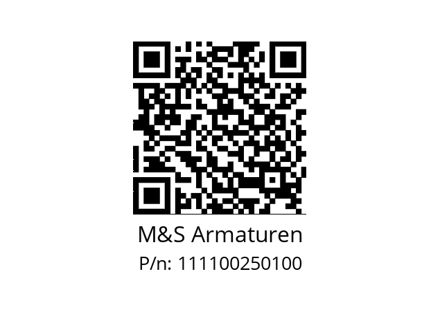   M&S Armaturen 111100250100