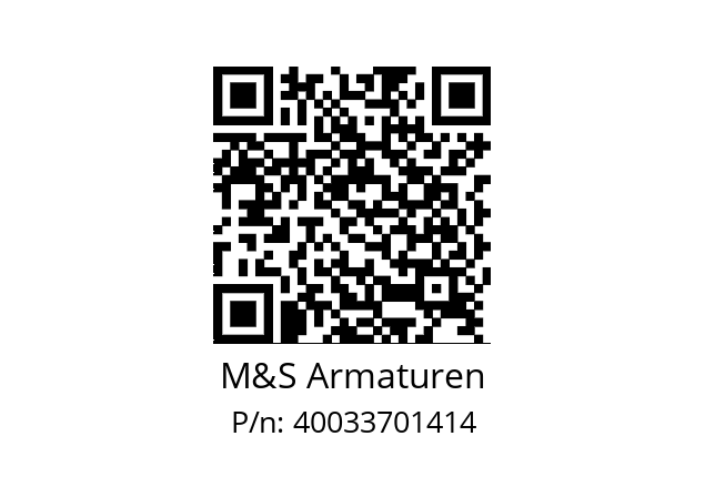   M&S Armaturen 40033701414