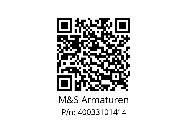   M&S Armaturen 40033101414