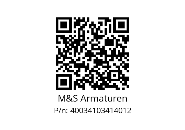   M&S Armaturen 40034103414012