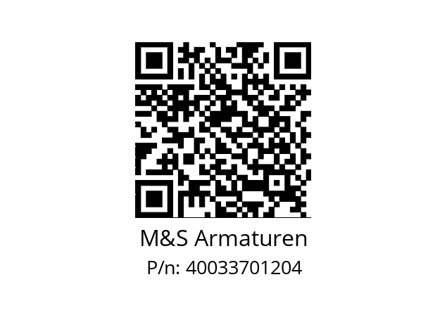   M&S Armaturen 40033701204