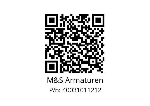   M&S Armaturen 40031011212