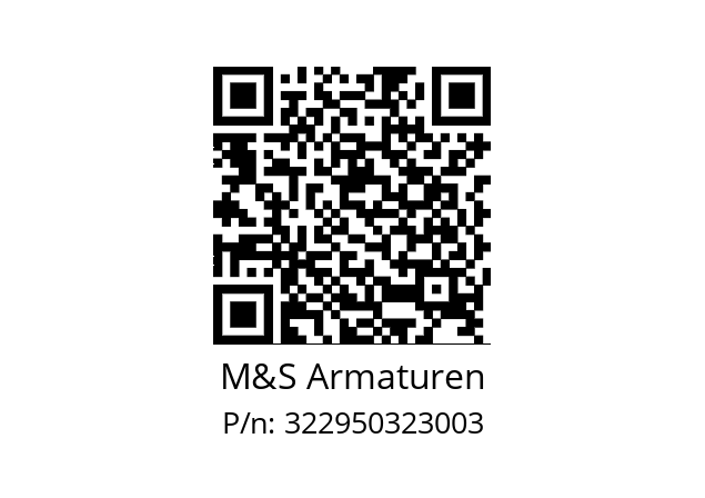   M&S Armaturen 322950323003