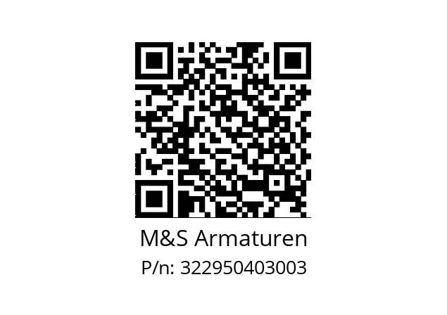   M&S Armaturen 322950403003