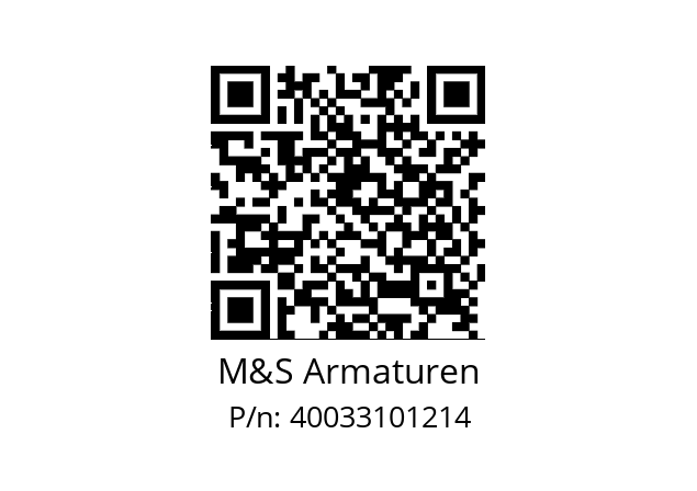   M&S Armaturen 40033101214