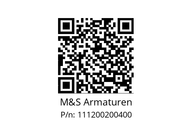   M&S Armaturen 111200200400