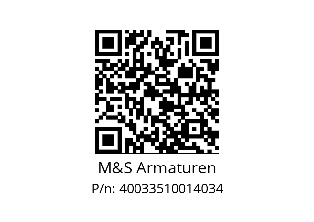   M&S Armaturen 40033510014034