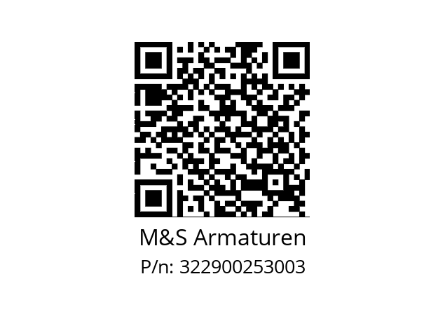   M&S Armaturen 322900253003