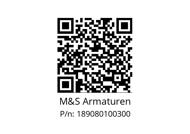   M&S Armaturen 189080100300