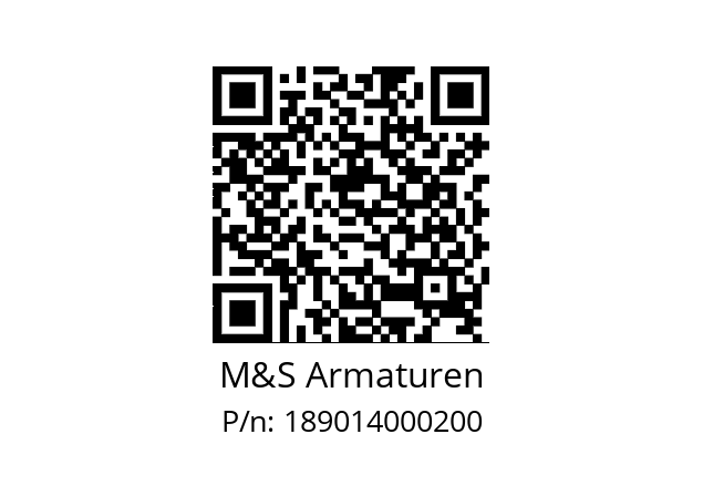   M&S Armaturen 189014000200