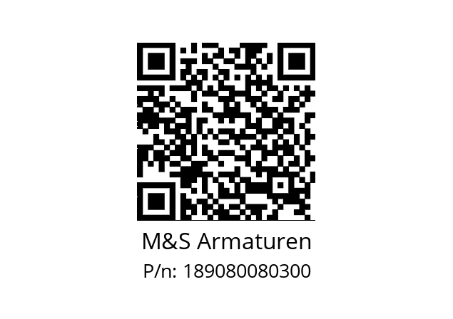   M&S Armaturen 189080080300