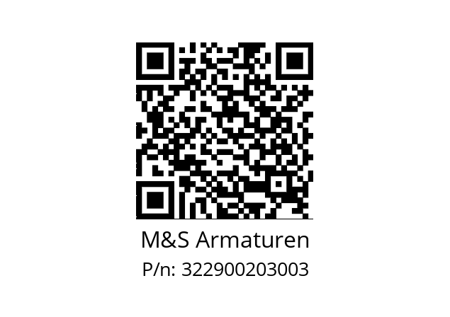   M&S Armaturen 322900203003