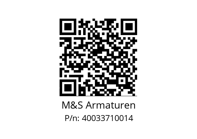   M&S Armaturen 40033710014