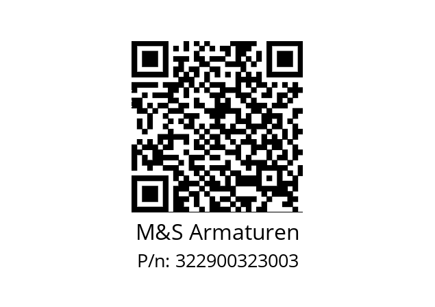   M&S Armaturen 322900323003