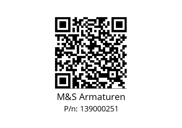   M&S Armaturen 139000251