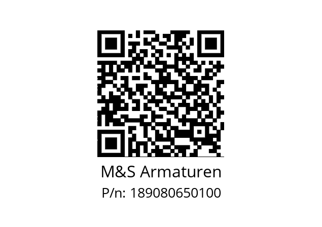   M&S Armaturen 189080650100