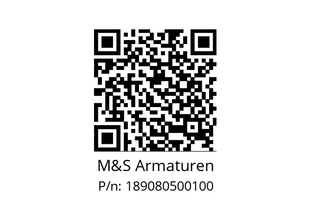   M&S Armaturen 189080500100