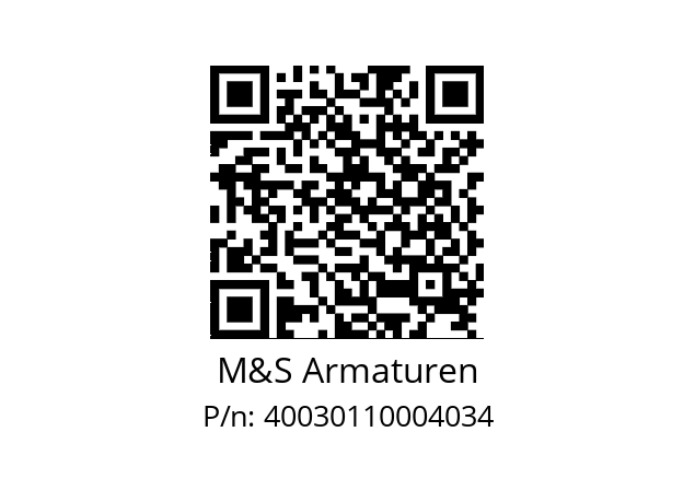   M&S Armaturen 40030110004034