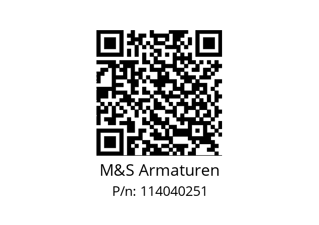   M&S Armaturen 114040251