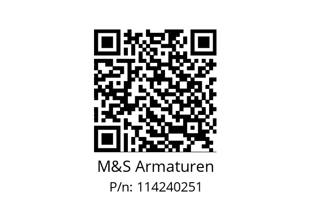   M&S Armaturen 114240251