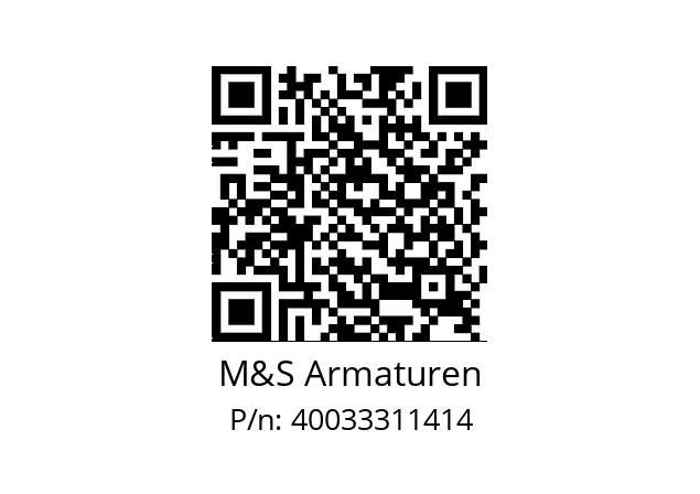   M&S Armaturen 40033311414