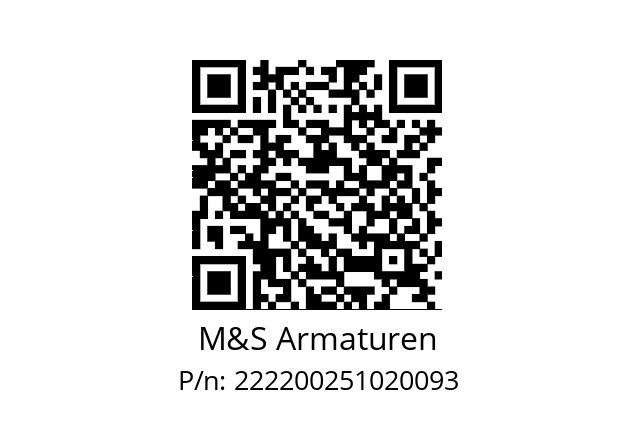   M&S Armaturen 222200251020093