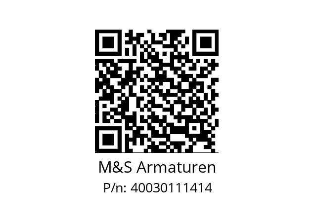   M&S Armaturen 40030111414