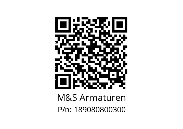   M&S Armaturen 189080800300