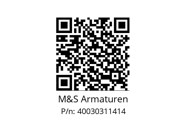   M&S Armaturen 40030311414