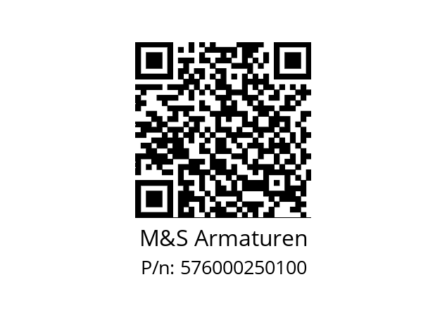   M&S Armaturen 576000250100