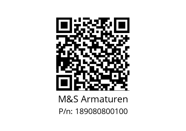   M&S Armaturen 189080800100