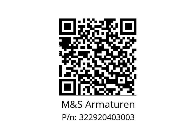   M&S Armaturen 322920403003