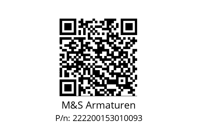   M&S Armaturen 222200153010093